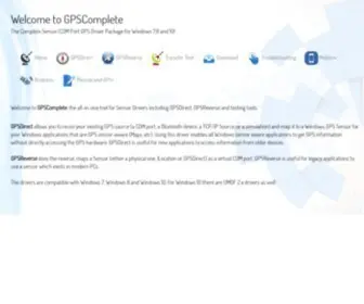 GPssensordrivers.com(GPSDirect,GPSReverse, LocationFixer GPS NMEA Windows 10, Windows 11, Windows 7 Sensor Driver iOS Android TCP Bluetooth) Screenshot