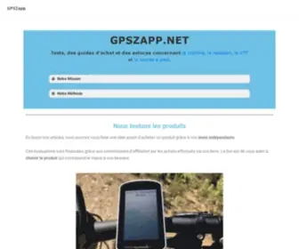 GPszapp.net(Guides Achat et Comparatifs GPS) Screenshot
