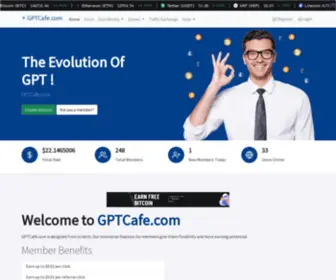 GPtcafe.com(Trusted ptc) Screenshot