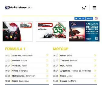 Gpticketshop.com(F1 Tickets 2022 Formula 1) Screenshot