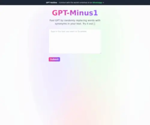 GPtminus1.com(GPtminus1) Screenshot