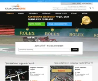 Gptours.nl(GP Tours Formule 1 reizen & tickets voor elke Grand Prix) Screenshot