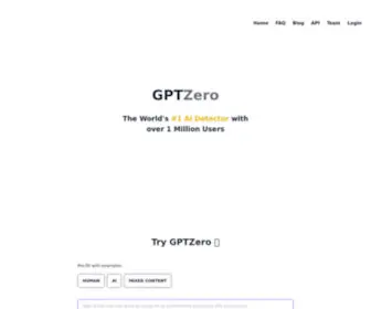 GPtzero.me(The Trusted AI Detector for ChatGPT) Screenshot