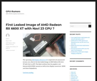 Gpu-Rumors.com(AMD, Intel, NVIDIA Graphics Cards Rumors) Screenshot