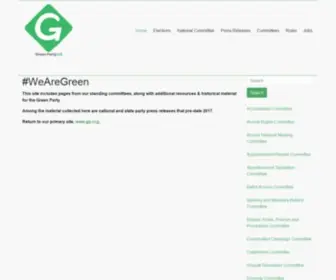 Gpus.org(Green Party of the United States) Screenshot