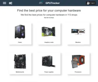 Gputracker.eu(Best prices for your computer hardware in Europe) Screenshot