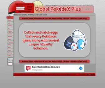 GPX.plus(GPXPlus, the best place to hatch 'em all! on Global PokédeX Plus) Screenshot