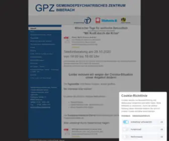 GPZ-Biberach.de(Gemeindepsychiatrisches Zentrum Biberach) Screenshot