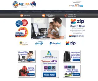 GR-Tek.com.au(GR-TEK Desktop Office Computers) Screenshot