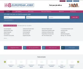 GR8Eurojobs.com(Home of Gr8 European Jobs) Screenshot