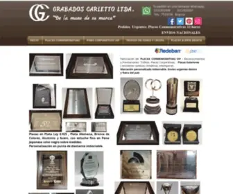 Grabadoscarletto.com(Placas Conmemorativas) Screenshot