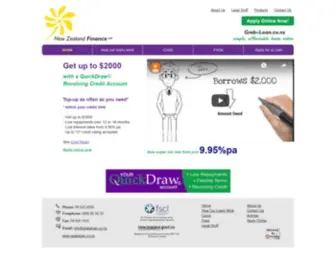Grabaloan.co.nz(Flexible loans by New Zealand Finance Ltd) Screenshot