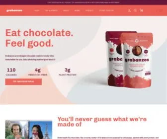 Grabanzos.com(Grabanzos are a chocolate coated crunchy) Screenshot