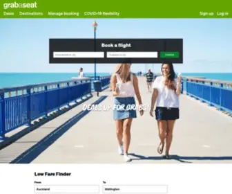 Grabaseat.co.nz(Cheap Flights with Air New Zealand's Grabaseat) Screenshot