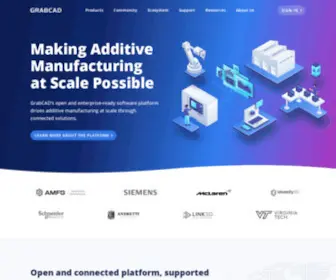 GrABCAd.com(GrabCAD Making Additive Manufacturing at Scale Possible) Screenshot