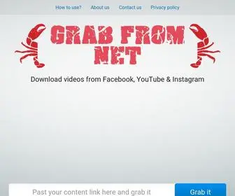 Grabfrom.net(Facebook & Instagram Online Video Downloader) Screenshot