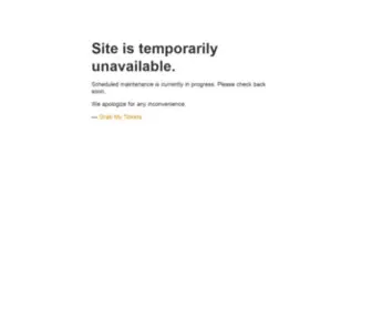 Grabmytickets.com(Site is down for maintenance) Screenshot