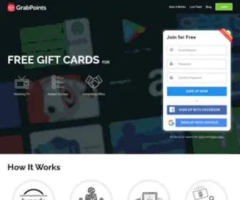 Grabpoints.com(Earn Free Gift Cards) Screenshot