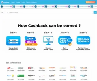 Grabrupee.com(Best Cashback Website in India) Screenshot