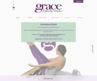 Graceanatomystudio.com(Grace Anatomy Pilates Studio) Screenshot