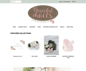 Gracefulmoccs.com(Genuine Leather Baby Moccasins and Hair Accessories) Screenshot