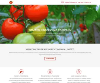 Gracehopeltd.com(Premium Tomato Processing Company) Screenshot