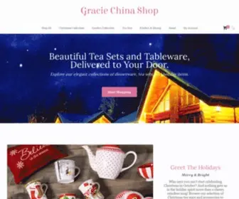 Graciechinashop.com(Gracie China Shop specializes in elegant porcelain and bone china) Screenshot