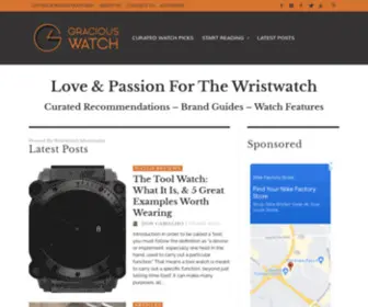 Graciouswatch.com(We are a watch review website with a simple agenda on our timeline) Screenshot