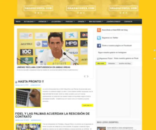 Gradacurva.com(Es una web acerca de la Unión Deportiva Las Palmas. Aquí encontrarás noticias) Screenshot