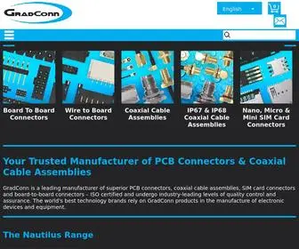 Gradconn.com(PCB & SIM Connectors) Screenshot