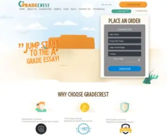 Gradecrest.com(Custom Essay Writing Service) Screenshot