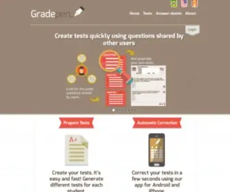 Gradepen.com(Crie, corrija e compartilhe avaliações e gabaritos em qualquer lugar) Screenshot