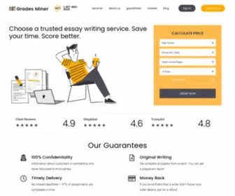 Gradesminer.net(Legit Online Service) Screenshot