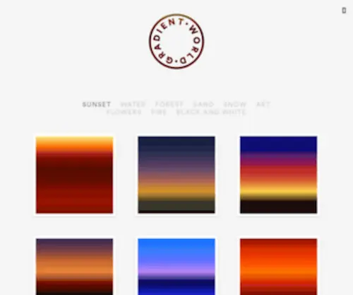 Gradient.world(Gradients generated from photographs of nature) Screenshot