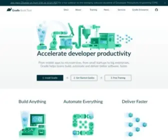 Gradle.org(Accelerate developer productivity. Gradle) Screenshot