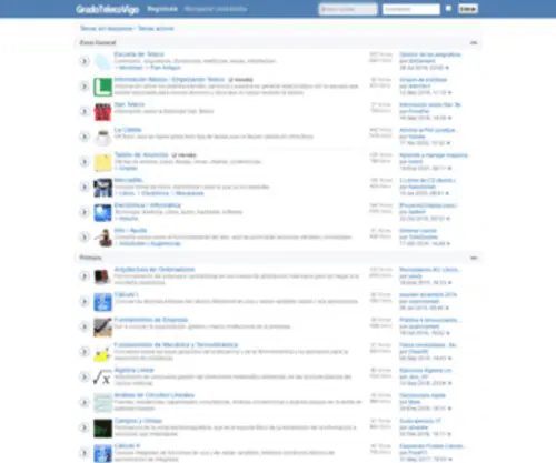 Gradotelecovigo.com(Comunidad de estudiantes de Teleco) Screenshot