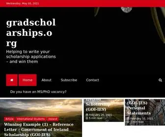 Gradscholarships.org(Helping to write your scholarship applications) Screenshot