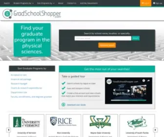 Gradschoolshopper.com(Find your graduate program in physics) Screenshot