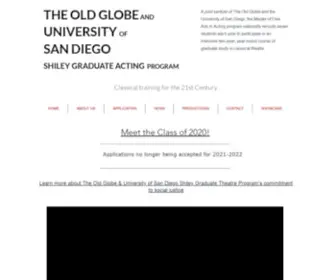 Graduateacting.com(The Old Globe and USD Master of Fine Arts in Theatre program) Screenshot