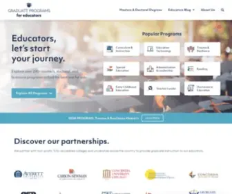 Graduateprogram.org(Graduate Programs for Educators) Screenshot