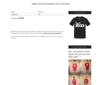 Graduationyearcalculator.com(High School Graduation Year Calculator) Screenshot