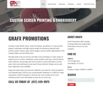 GrafXpromotions.com(Custom Screen Printing & Embroidery) Screenshot