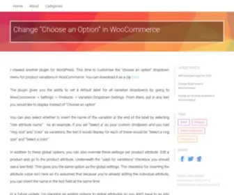 Grahamethomson.com(Change "Choose an Option" in WooCommerce) Screenshot