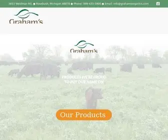 Grahamsorganics.com(Organic Meats & Animal Feed from Michigan Farms) Screenshot