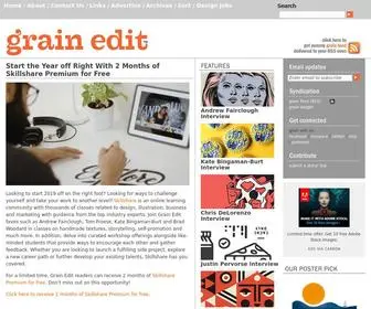 Grainedit.com(Modern graphic design inspiration blog) Screenshot