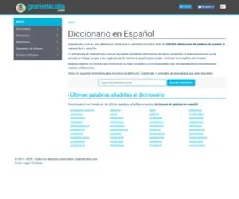 Gramaticalia.com(Diccionario Online en Espa) Screenshot