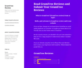 Gramfree.review(Read GramFree Reviews and Submit Your GramFree Reviews) Screenshot