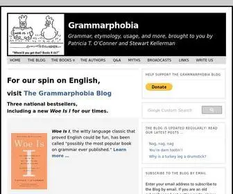 Grammarphobia.com(Grammar, etymology, linguistics, usage) Screenshot