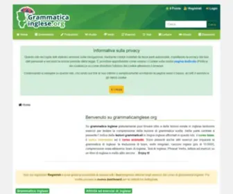Grammaticainglese.org(Grammatica inglese ed esercizi) Screenshot