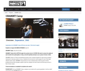 Grammycamp.com(GRAMMY Camp) Screenshot